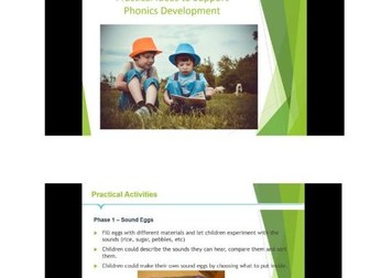 Practical Activities to Support Phonics Presentation/Workshop for Parents