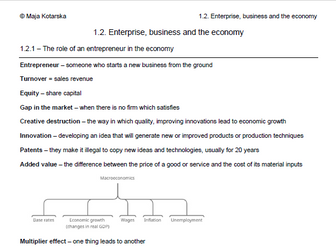 Edexcel Economics B - Theme 1.2 notes