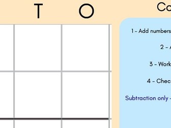 Addition and Subtraction Mat (Column Method)