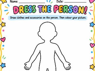 Dress the Person – Clothes & Accessories Worksheet
