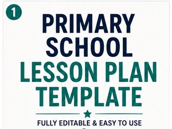 Weekly Lesson Plan Template — Editable A4 Landscape for UK Primary Teachers