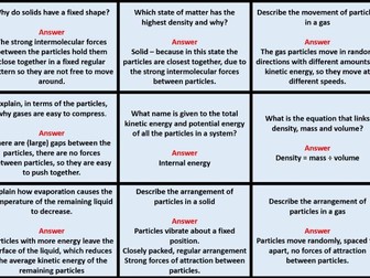 AQA GCSE Paper 1 Physics Revision Question and Swap cards