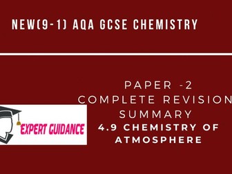 New (9-1) AQA GCSE Chemistry C13 The Earth’s Atmosphere Complete Revision Summary