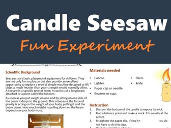 STEM Lab Activity: Candle Seesaw (Fun Back to School Experiment)