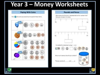 Year 3 Money and Coins Worksheets