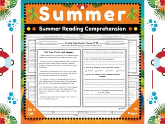 Summer Reading Packet : Engaging Comprehension Passages & End of Year Activities