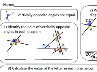 Vertically Opposite Angles