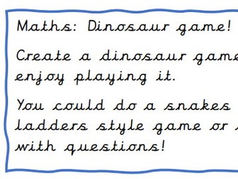 Dinosaur Topic Activities