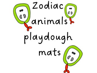 Zodiac Animal Playdough Mats