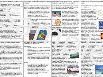 AQA GCSE Geography - Hazards Revision - Knowledge Organisers