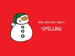 Free Christmas Sheets - Spelling