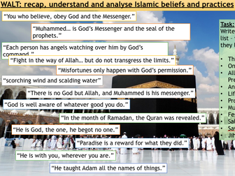 AQA Spec A Islam Revision Lesson