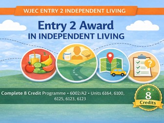 WJEC Entry 2 Award in Independent Living (6002 / A2) – 8 Credit Programme