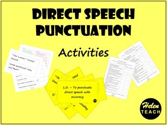 Direct Speech Punctuation Activities