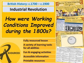 KS3 History: Industrial Revolution - Working Condition Reforms Women & Children