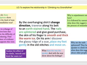 Climbing My Grandfather (with comparison lesson to Follower). Love and Relationships