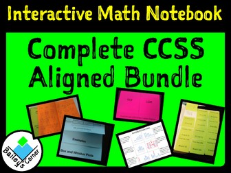 6th Grade Math Complete Bundle for Interactive Math Notebook