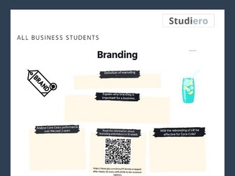 Branding Summary Sheet Activity (A Level & GCSE Business)