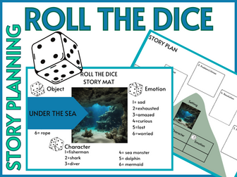 Roll a Story Sea Theme Writing Activity