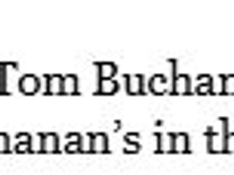 Tom Buchanan Recast The Great Gatsby