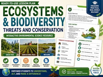 Ecosystems & Biodiversity: Threats and Conservation Lesson Plan | Interactive Environmental Science