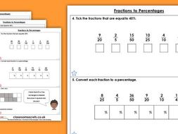 Percentages of amounts ks2 worksheet picture
