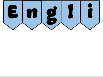 Core Subject Working Wall display materials