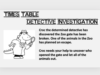 Times Table Detective Investigation Game