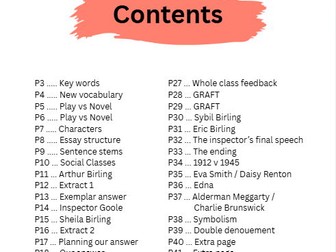 An Inspector Calls workbook