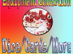 PE Equipment Collection Dice, Cards, and More