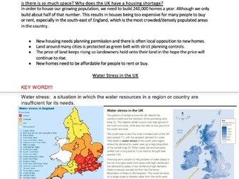 OCR B Geography GCSE- UK in the 21st Century revision booklet with questions