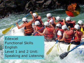 Edexcel Functional Skills English Level 1 and 2: Speaking and Listening unit