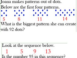 Linear Sequences | Teaching Resources