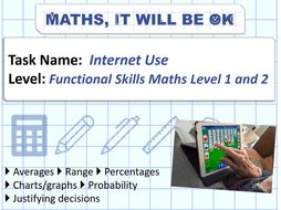 FS Maths Level 1 and 2 - Statistics - Internet Use - Exam Style