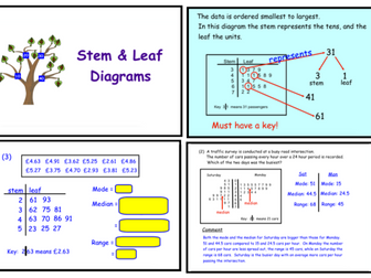 Stem and Leaf Diagrams (pptx)