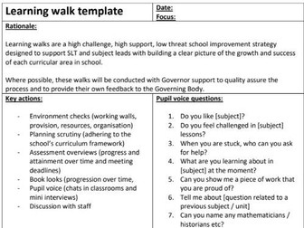 Learning walk script and template