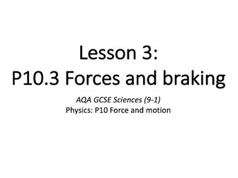 P10.3 Forces and braking