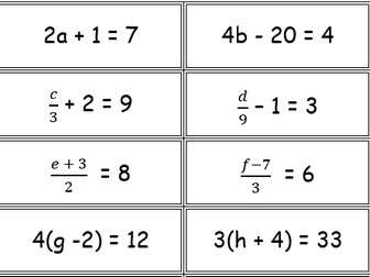 Solve 2-Step Linear Equations Task Cards