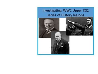 History upper KS2  WW2  unit of work