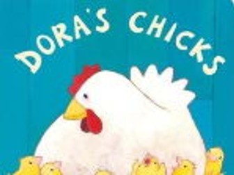 Dora's chicks vocabulary sheet with a qr link to the story