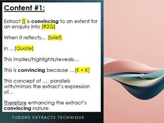 AQA A-Level Tudors Extract Technique