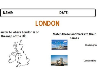 KS1 Geography: London end of unit assessment