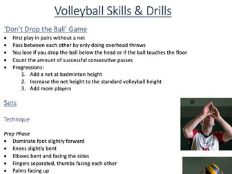 Volleyball Skills and Drills