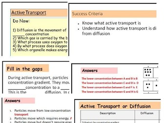 Active Transport Complete Lesson