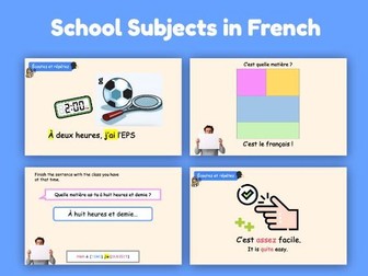 French School Subjects - Mini Pack