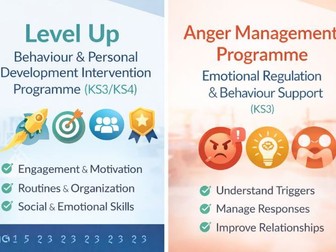 Level Up: Behaviour & Personal Development Intervention Programme (KS3/KS4)