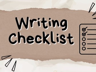 Writing checklist