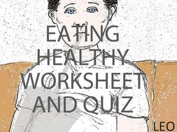 Healthy relationship, eating healthy and caffeine quizzes and worksheets bundle