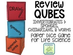 Sponges, Cnidarians, & Worms Review Qubes for Life Science