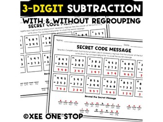 3-Digit Subtraction With and Without Regrouping